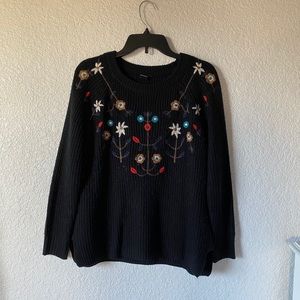 Black knitted sweater